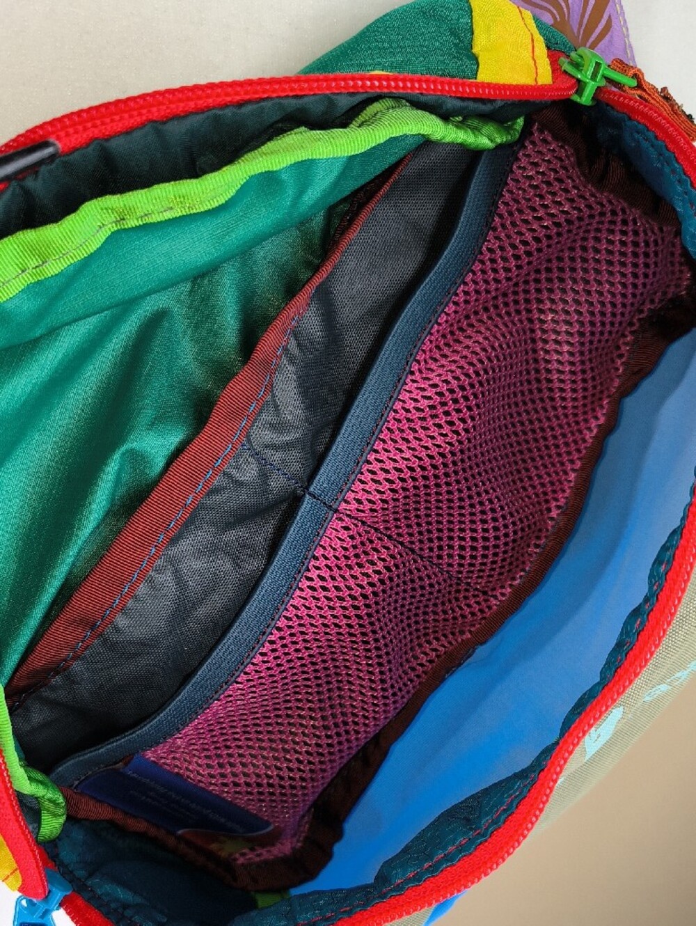 cotopaxi Olive Green Waist Pack with Bright Multi-Color Accents - Picture 5 of 6